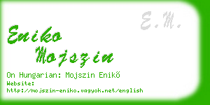 eniko mojszin business card